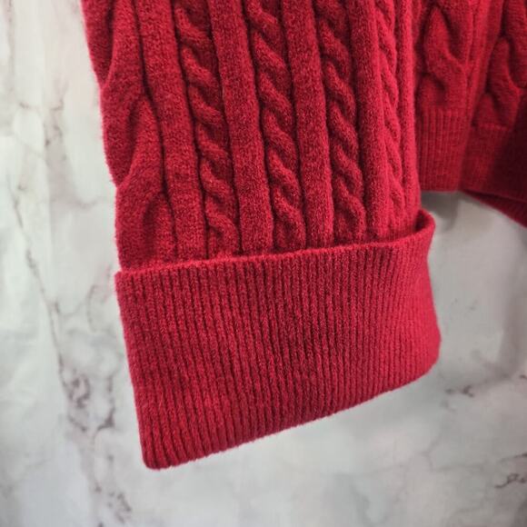 SNDYS Sweater Womens XXL 2X Red Jumper Wide Balloon Oversized Revolve - Picture 11 of 12